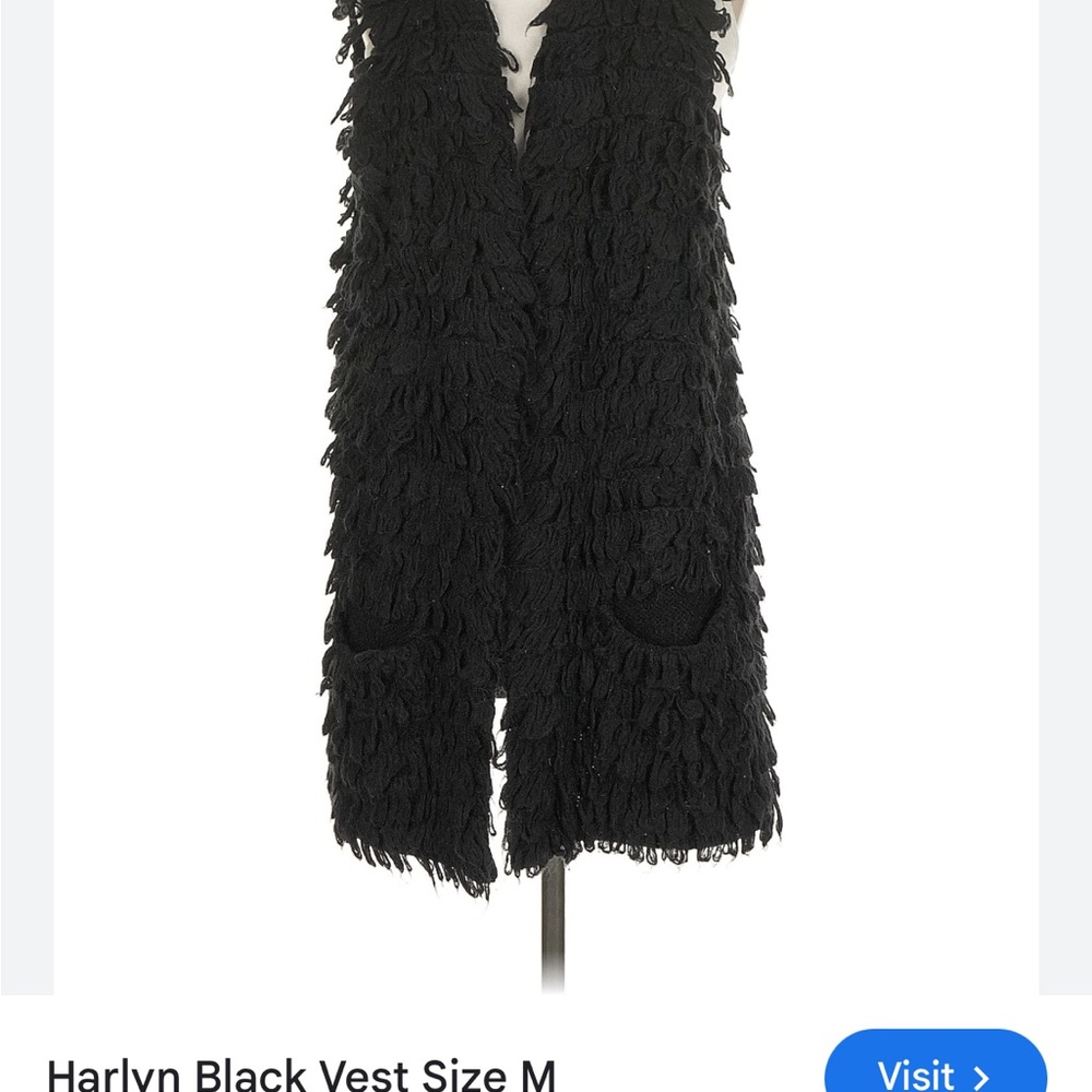 Black Textured Vest